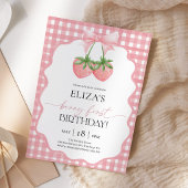 Berry First Strawberry 1st Birthday 招待状