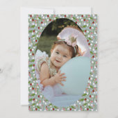 Berry First Strawberry 1st Birthday Photo 招待状 (裏面)