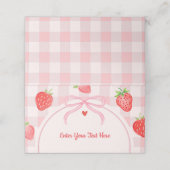 Berry Food tags Bow Strawberry プレイスカード (外部開封)