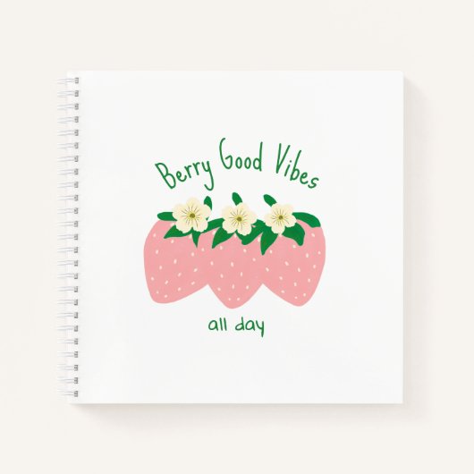 Berry Good Vibes All Day ノートブック (正面)