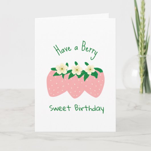 Berry Good Vibes All Day Birthday カード (正面)