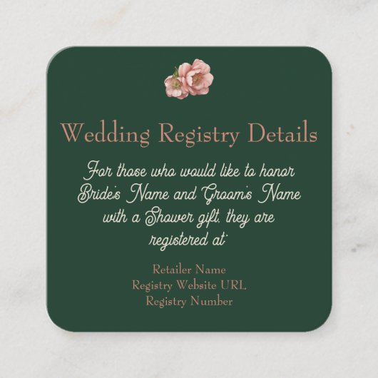 Berry in Love：のレジス結婚トリエンクロージャカード エンクロージャーカード (正面)