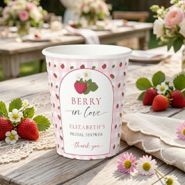 Berry in Love ストロベリー ブライダルシャワー カスタムデザイン 紙コップ