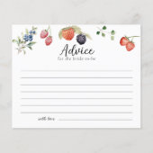 Berry in Love Berries Bridal Shower Advice Card (正面)