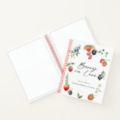 Berry in Love Berries Bridal Shower Guest Book ノートブック (内部)