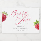 Berry in Love Bridal Shower スパークリングワインラベル (シングルラベル)