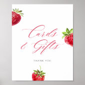 Berry in Love Bridal Shower Cards and Gifts ポスター (正面)