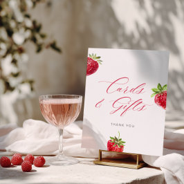 Berry in Love Bridal Shower Cards and Gifts ポスター