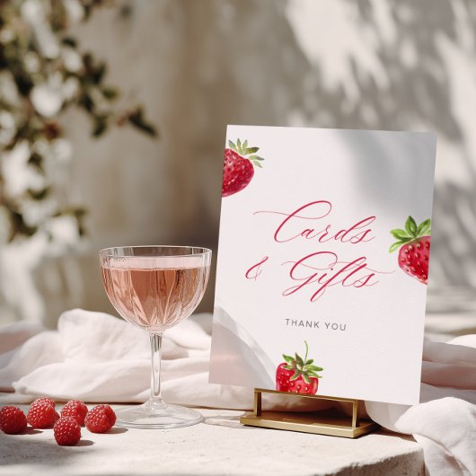 Berry in Love Bridal Shower Cards and Gifts ポスター