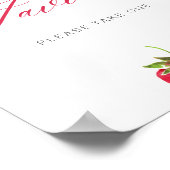 Berry in Love Bridal Shower Favors ポスター (角)