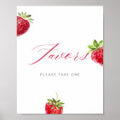 Berry in Love Bridal Shower Favors ポスター (正面)