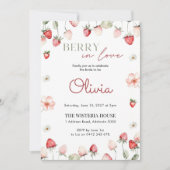 Berry in Love Bridal Shower Invitation: Editable 招待状 (正面)