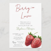 Berry In Love Bridal Shower Invitation Template 招待状 (正面)