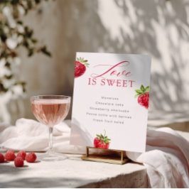 Berry in Love Bridal Shower Love is Sweet Dessert ポスター