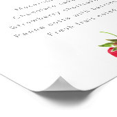 Berry in Love Bridal Shower Love is Sweet Dessert ポスター (角)