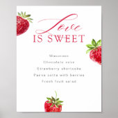 Berry in Love Bridal Shower Love is Sweet Dessert ポスター (正面)