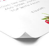 Berry in Love Bridal Shower Mimosa Bar ポスター (角)