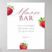 Berry in Love Bridal Shower Mimosa Bar ポスター (正面)