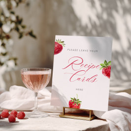 Berry in Love Bridal Shower Recipe Cards ポスター