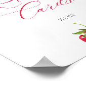 Berry in Love Bridal Shower Recipe Cards ポスター (角)