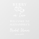 Berry In Love Elegant Selfie Mirror Welcome Sign ウィンドウサイン (シート)
