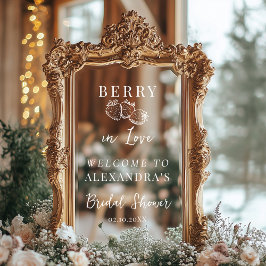 Berry In Love Elegant Selfie Mirror Welcome Sign ウィンドウサイン