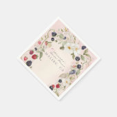 Berry in Love Shower スタンダードカクテルナプキン (角)