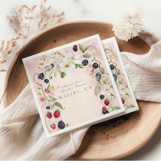 Berry in Love Shower スタンダードカクテルナプキン