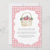 Berry in Love Strawberry Bridal Shower 招待状 (裏面)