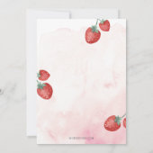 Berry in Love Strawberry Bridal Shower 招待状 (裏面)