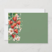 Berry in Love Strawberry Bridal Shower Recipe ノートカード (裏面)