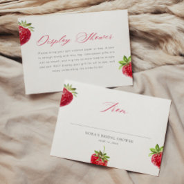 Berry in Love Strawberry Display Shower Tag エンクロージャーカード