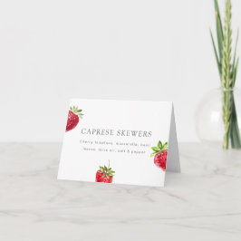 Berry in Love Strawberry Food Label Card 招待状