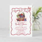 Berry in Love Summer berries Bridal Shower 招待状 (スタンド正面)