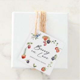 Berry in Love Watercolor Berries Bridal Shower フェイバータグ