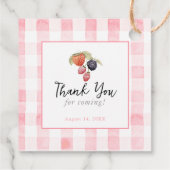 Berry in Love Watercolor Berries Bridal Shower フェイバータグ (裏面)