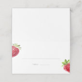 Berry in Love Watercolor Strawberry プレイスカード (外部開封)