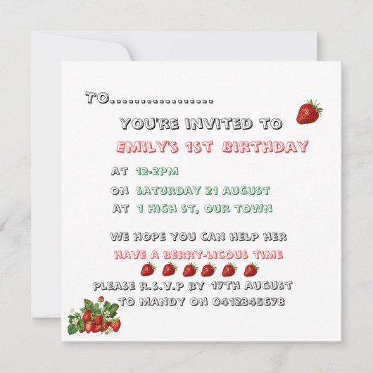 Berry-licous 招待状 (裏面)