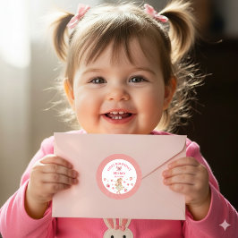 Berry Magical Fairy Girl Birthday Party Strawberry ラウンドシール