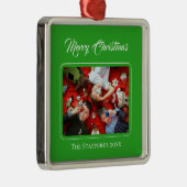 Berry Merry Christmas Red Photo Ornament メタルオーナメント (右)