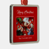 Berry Merry Christmas Red Photo Ornament メタルオーナメント (右)