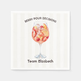 Berry Pour Decisions 海辺のバチェラー・パーティー スタンダードカクテルナプキン