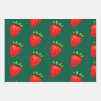 Berry Sassy™ ストロベリー ラッピングペーパー – Junie Fer ラッピングペーパーシート