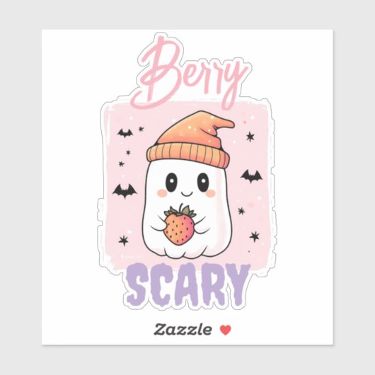 Berry Scary Cute Ghost Halloween シール (シート)