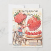 Berry Special Birthday Digital Download 招待状 (正面)