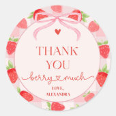 Berry Strawberry  ラウンドシール (正面)