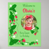 Berry Sweet 1st Birthday Strawberry  ポスター (正面)