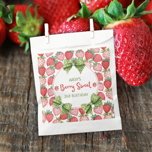 Berry Sweet 2nd Birthday Strawberry Party  フェイバーバッグ