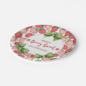 Berry Sweet 2nd Birthday Strawberry Party  ペーパープレート (アングル)