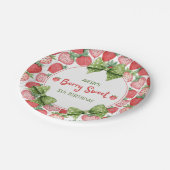 Berry Sweet 5th Birthday Strawberry Party  ペーパープレート (アングル)